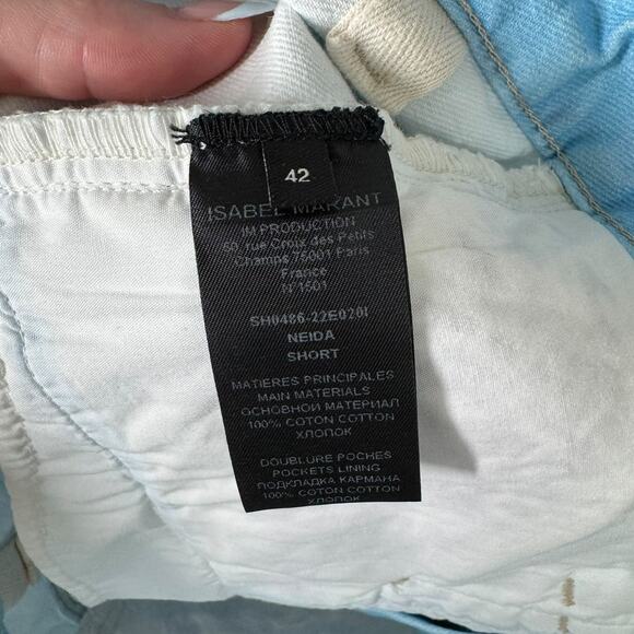NWT Isabel Marant Short Neida Blue Embroidered Micro FR 42 US 10 Festival Summer - Picture 11 of 14